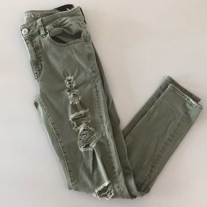 American Eagle distressed skinny jeans